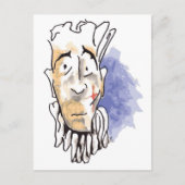 悲しいピエロはがき ポストカード (正面)