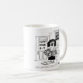 悲しいピエロパブの外で幸せな時間を待っている コーヒーマグカップ (正面右)