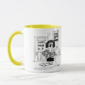 悲しいピエロパブの外で幸せな時間を待っている マグカップ (左)