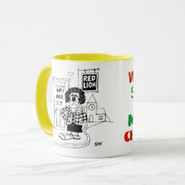 悲しいピエロパブの外で幸せな時間を待っている マグカップ