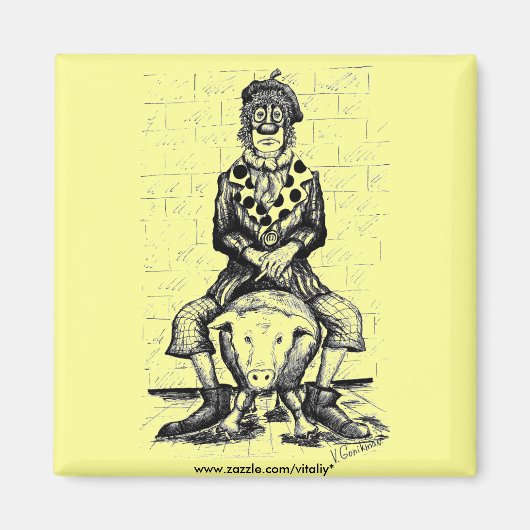 悲しいピエロ磁石 マグネット (正面)