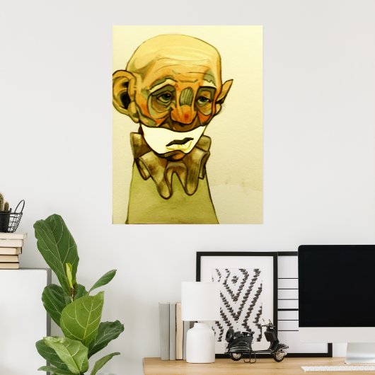 悲しいピエロ ポスター (ホームオフィス)