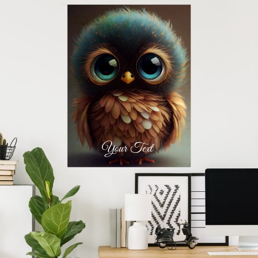 悲しいフクロウ。 ポスター (ホームオフィス)