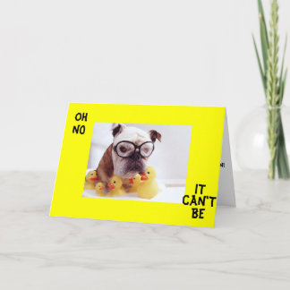 悲しいブルドッグが好意を得る カード