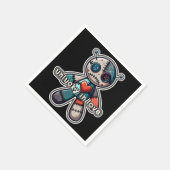 悲しいブードゥーの人形が恋で運が悪い スタンダードカクテルナプキン (角)