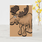 悲しいムースのグリーティングカード カード (黄色い花)