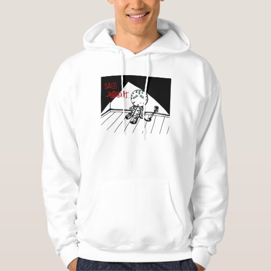 悲しいロボットシャツ パーカ (正面)