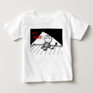 悲しいロボットシャツ ベビーTシャツ