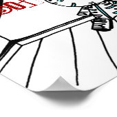 悲しいロボットプリント ポスター (角)