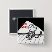 悲しいロボットボタン 缶バッジ (正面&裏面)