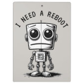 悲しいロボット – 再起動が必要 クリップボード (裏面)
