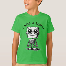 悲しいロボット – 再起動が必要 Tシャツ