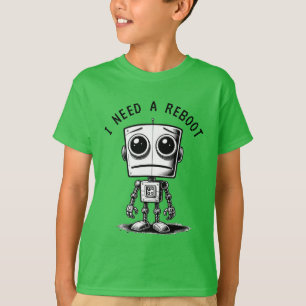悲しいロボット – 再起動が必要 Tシャツ