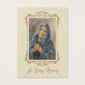 悲しいヴァージンマリア葬儀記念神聖カード –  (正面)