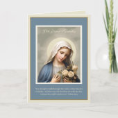 悲しいヴァージン母メアリー悔やみや弔慰哀悼 カード (正面)