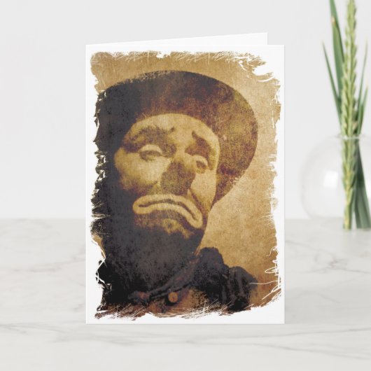 悲しいヴィンテージのサーカスのピエロ カード (正面)