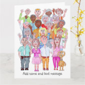 悲しい人たちの別れの漫画 カード (黄色い花)