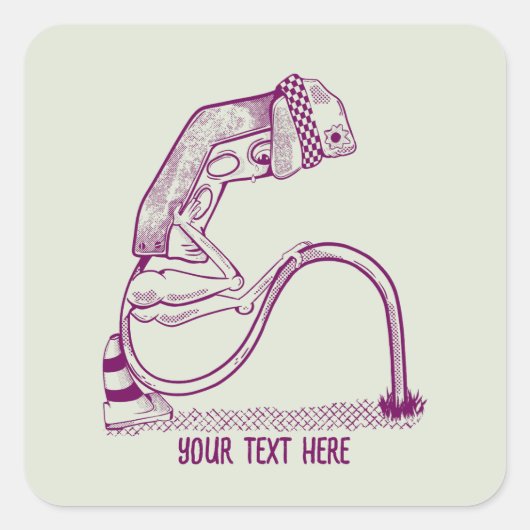 悲しい信号 スクエアシール (正面)