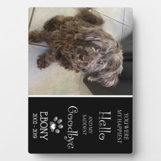 悲しい別れのプラーク(単数形) フォトプラーク