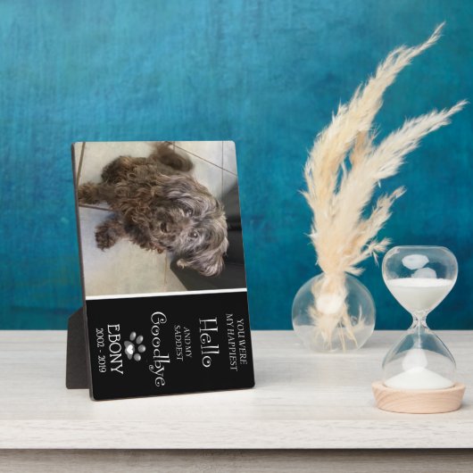 悲しい別れのプラーク（単数形） フォトプラーク (側面)