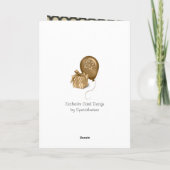 悲しい古ヴィンテージテディベアグリーティングカード カード (裏面)