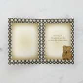 悲しい古ヴィンテージテディベアグリーティングカード カード (内部)