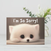 悲しい大きな目かわいいfoxy顔カード 案内状 (スタンド正面)