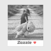 悲しい女の子の歩くとクマ シール (シート)