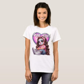 悲しい女の子グラフィックデザイン Tシャツ (正面フル)