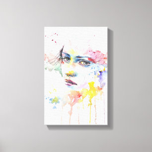 悲しい女の子-絵画 キャンバスプリント
