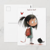 悲しい女学生 ポストカード (正面/裏面)