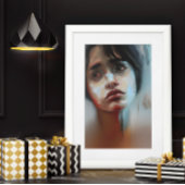 悲しい女性抽象芸術AIがアートを生み出す フォトプリント           