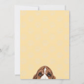 悲しい子犬グリーティングカードデザイン恋しく思ユーテーマ シーズンカード (裏面)