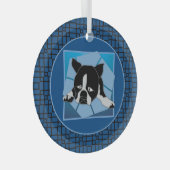 悲しい子犬 ガラスオーナメント (正面右)