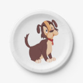 悲しい子犬 ペーパープレート (正面)