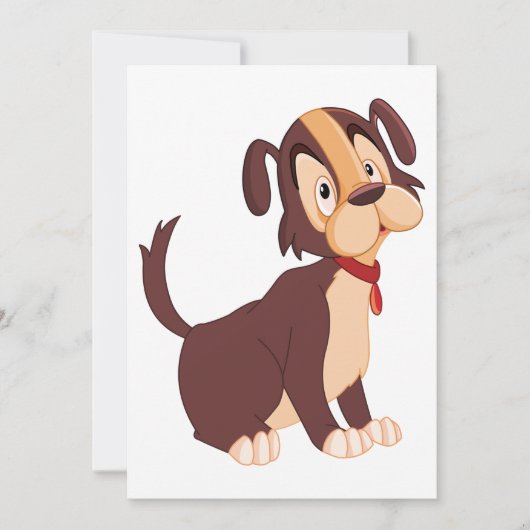 悲しい子犬 招待状 (正面)