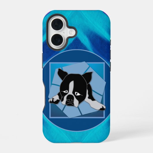 悲しい子犬 iPhone 16ケース (裏面)