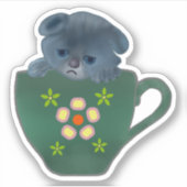 悲しい子猫のコーヒーマグ シール (正面)
