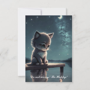 悲しい子猫 サンキューカード