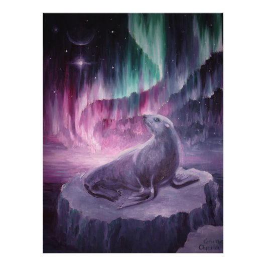 悲しい孤独なアザラシ フォトプリント            (正面)