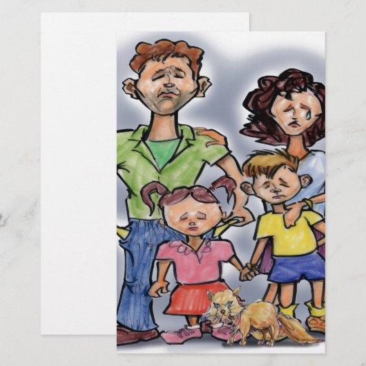 悲しい家族 便箋 (正面/裏面)