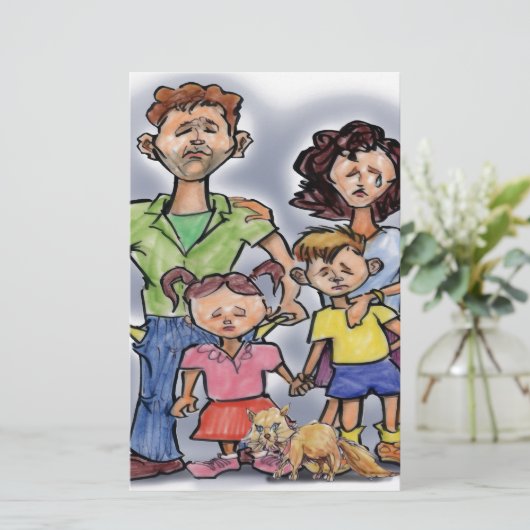 悲しい家族 便箋 (スタンド正面)