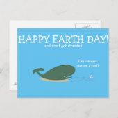 悲しい小さなクジラの名言  ユーモアの動物たち ポストカード (正面/裏面)