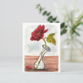 悲しい小さなバラ葉書 ポストカード (スタンド正面)