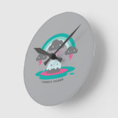 悲しい島2 ラウンド壁時計 (傾斜)