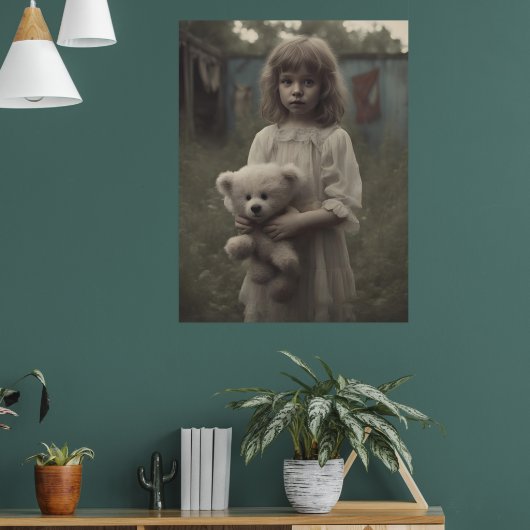 悲しい幽霊の子どもが放棄されたヴィンテージサーカスで ポスター (リビング1)