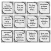 悲しい引用文華美のヴィンテージ黒縁ど シール (正面)