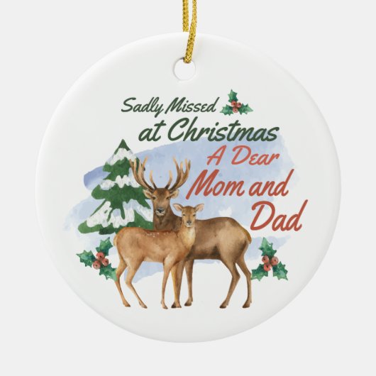 悲しい恋しく思とクリスマス水彩芸術記念館 セラミックオーナメント (正面)