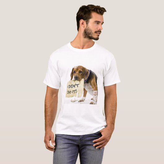 悲しい悪い犬の子犬Tシャツのサインをしなかった Tシャツ (正面フル)