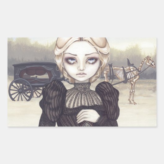 「悲しい悲しみ」ステッカー 長方形シール (正面)